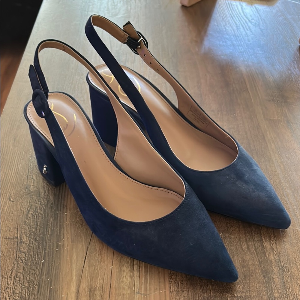 Sam Edelman, Elegant Blue Slingback Heels, size 8